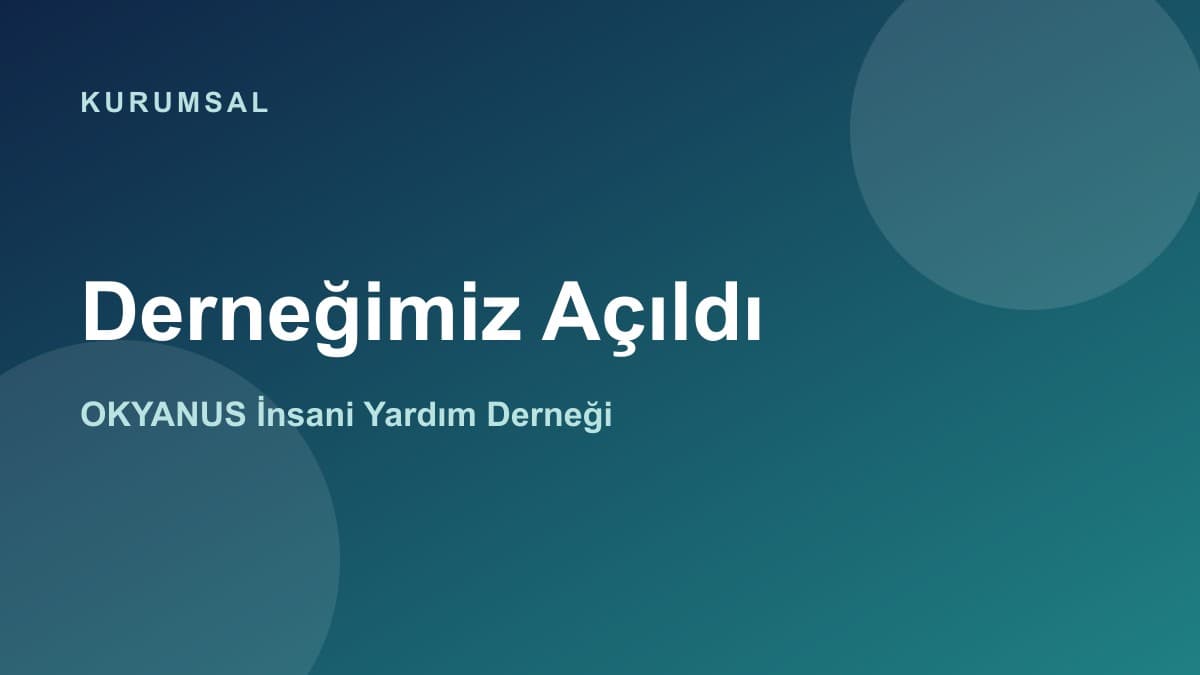Derneğimiz Açıldı haber görseli
